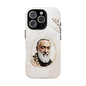 Saint Padre Pio iPhone Tough Case | Catholic, Religious Gift | Protective, Inspirational iPhone Case | Patron Saint of Healing & Faith