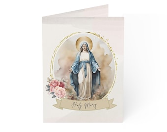 Wenskaarten Heilige Maria Katholiek gebed, Wenskaarten Wonderbaarlijke Maria, Bevestigingskaarten, Notitiekaarten, Bedankt, Aanmoedigingskaarten