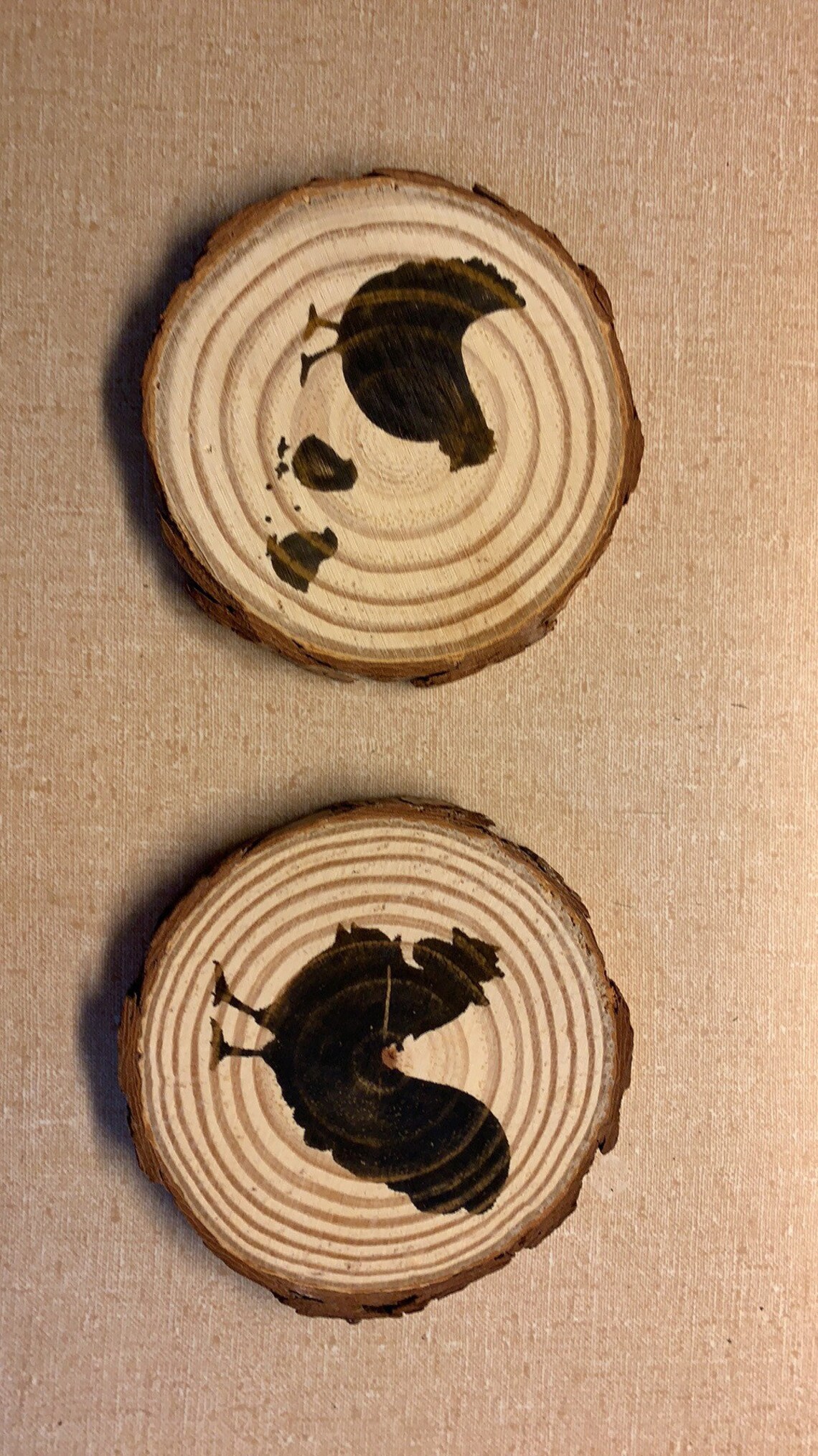 Handmade wood burned coasters Etsy