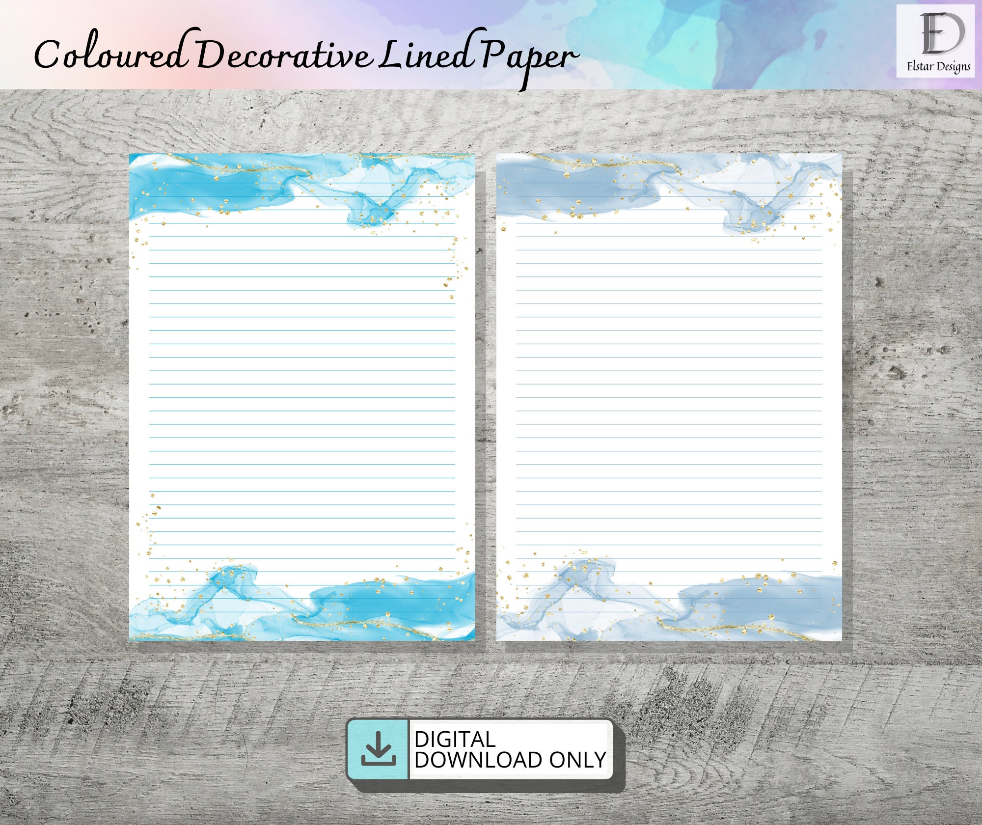 Printable Stationary, Printable Lined Paper,printable Writing Paper ...