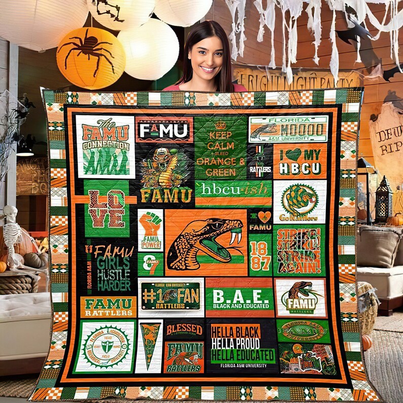 FAMU Quilt Blanket Florida A&M Rattlers and Lady Rattlers ...