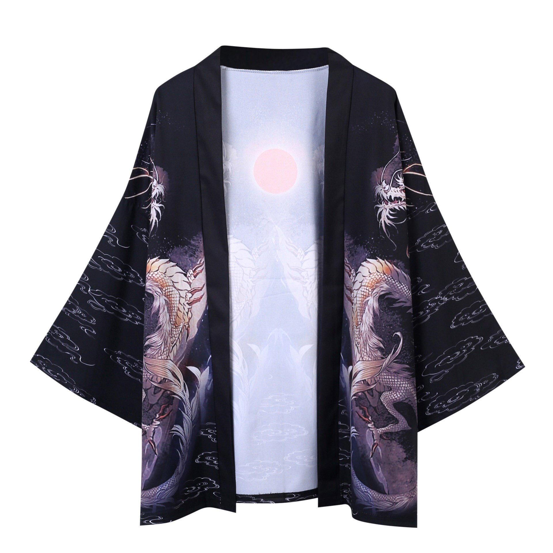 Japanese Ukiyo-e Print Robe Carp Kimono Traditional Loose | Etsy