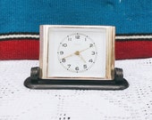 Old Soviet alarm clock Mechanical clock Desk alarm clock Slava Vintage table clock made in USSR un 1960s. Russian Alarm Clock