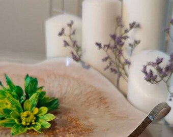 Resin Art Bowl, Beige resin art bowl, Fruit plate, perfect for a gift or to make your home look unique