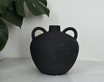 ブラックテクスチャー花瓶 - Etsy 日本