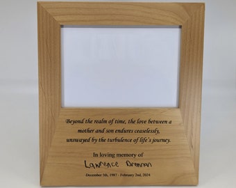Custom Handwriting Engraved Picture Frame, Memorial Gift