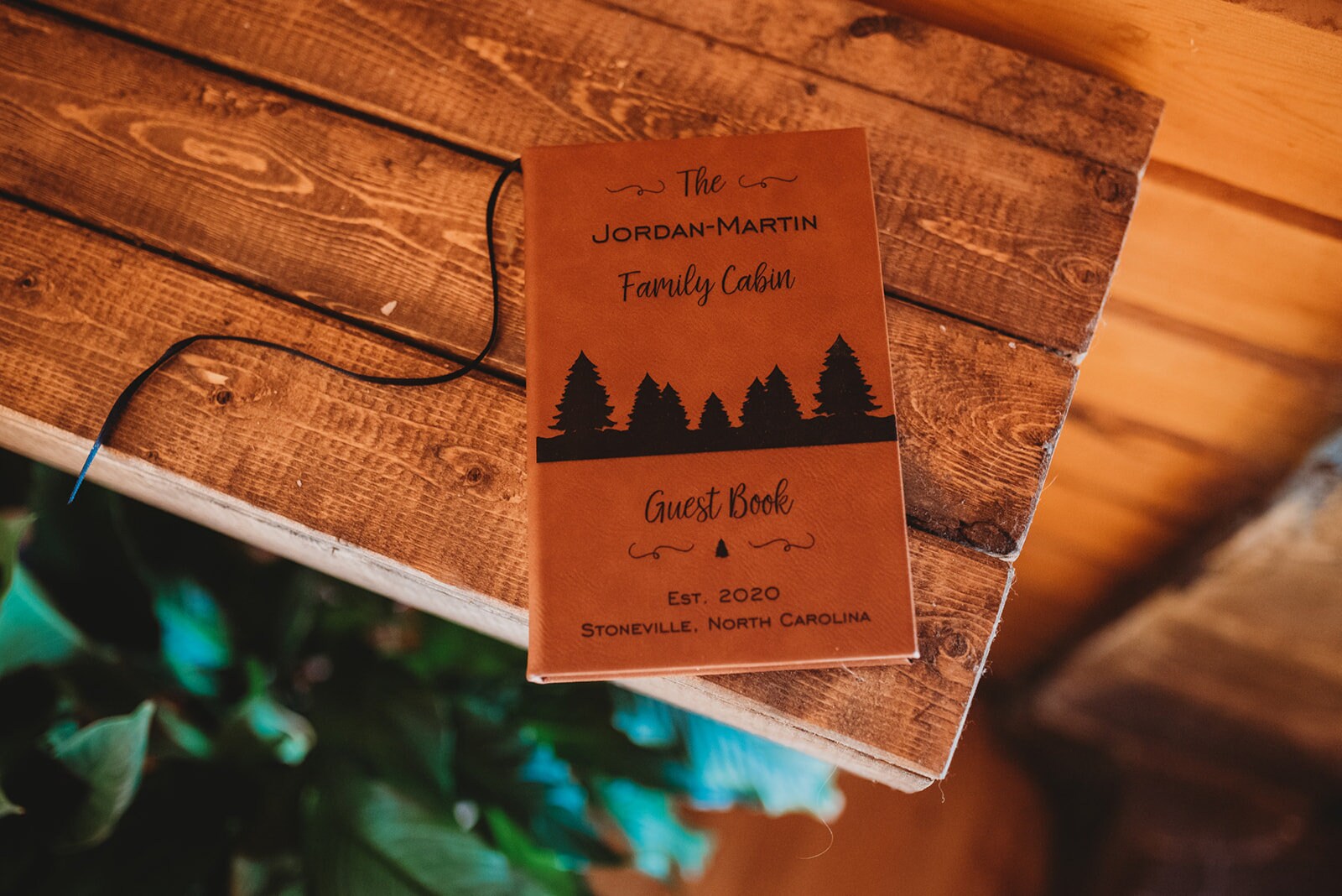 Personalized Cabin Guest Book trees Cottage Guest Book Etsy