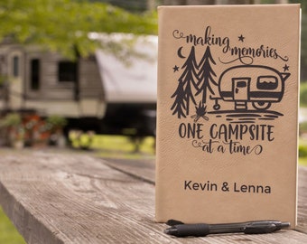 Personalized Camper Journal (Making Memories), RV Journal, Camping Journal, Camper Notebook, Camper Guest Book, RV Guest Book, Camper Gift