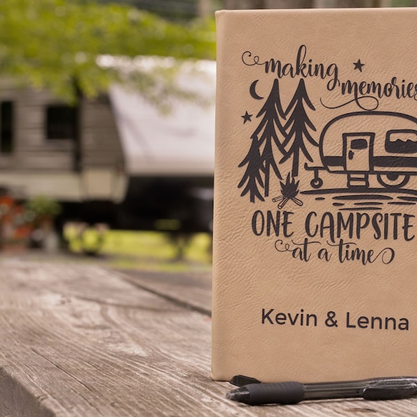 Camping Journal, Camping Notebook, Personalized Camping Gift, Camping Guest Book, RV Gift, RV Guest Book,