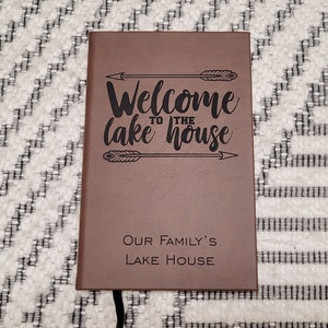 Personalized Lake Cabin Guest Book, Lake House Guest Book, Lake Lover, Lake Home, Cabin Guest Book, Cottage Guest Book, Vacation Rental