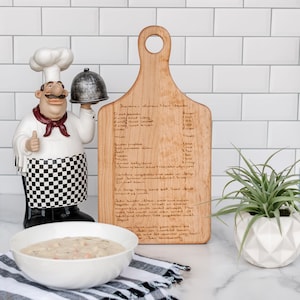 Family Recipe Cutting Board, Handwritten Recipe Cutting Board, Gift for Mom, Mother&#39;s Day Gift, Engraved Cutting Board, Grandma Handwriting