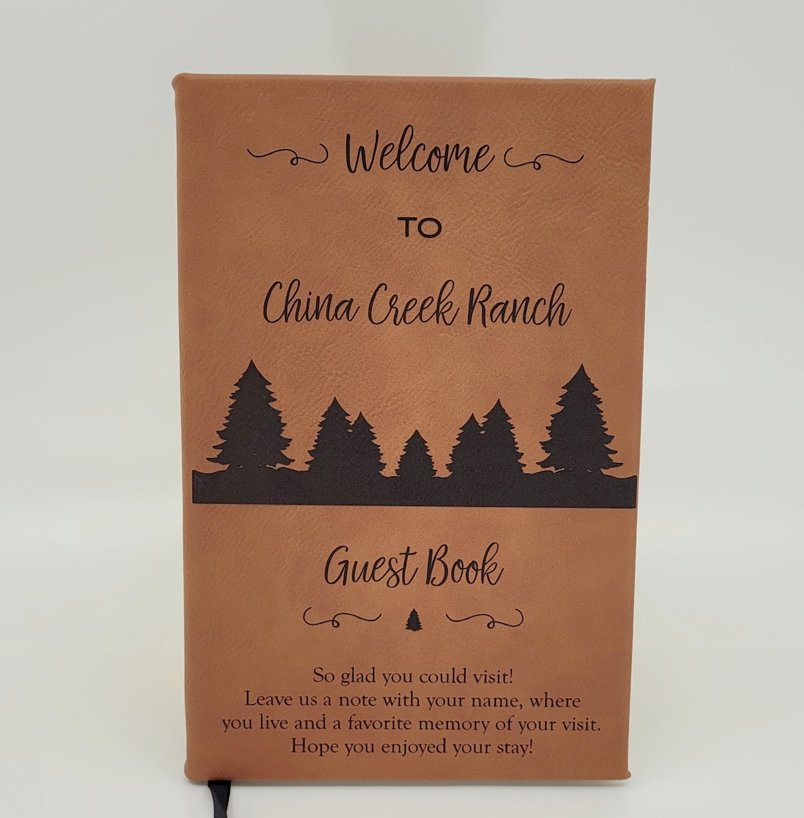 Personalized Cabin Guest Book trees Cottage Guest Book Etsy