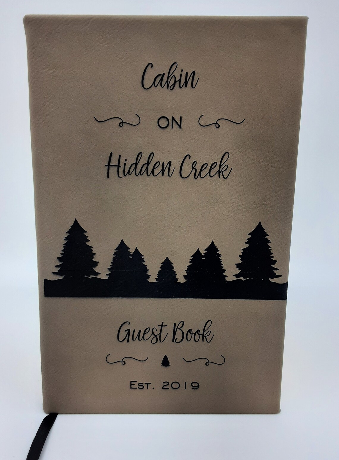 Personalized Cabin Guest Book trees Cottage Guest Book Etsy