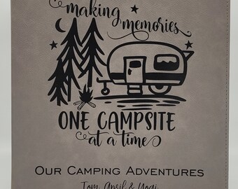 Personalized Camping Binder, three-ring binder, RV Journal, Camping Journal, Camper Notebook, Camper Guest Book, RV Guest Book, Camper Gift