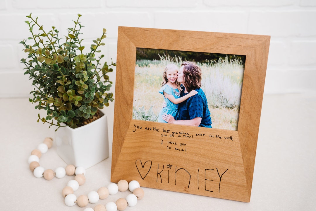 Custom Engraved Handwriting Wooden Picture Frame, Keepsake Gift - Etsy