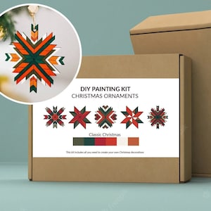 Christmas craft kits for family DIY christmas ornaments kits for adults Christmas ornaments snowflake set Christmas DIY decorations,