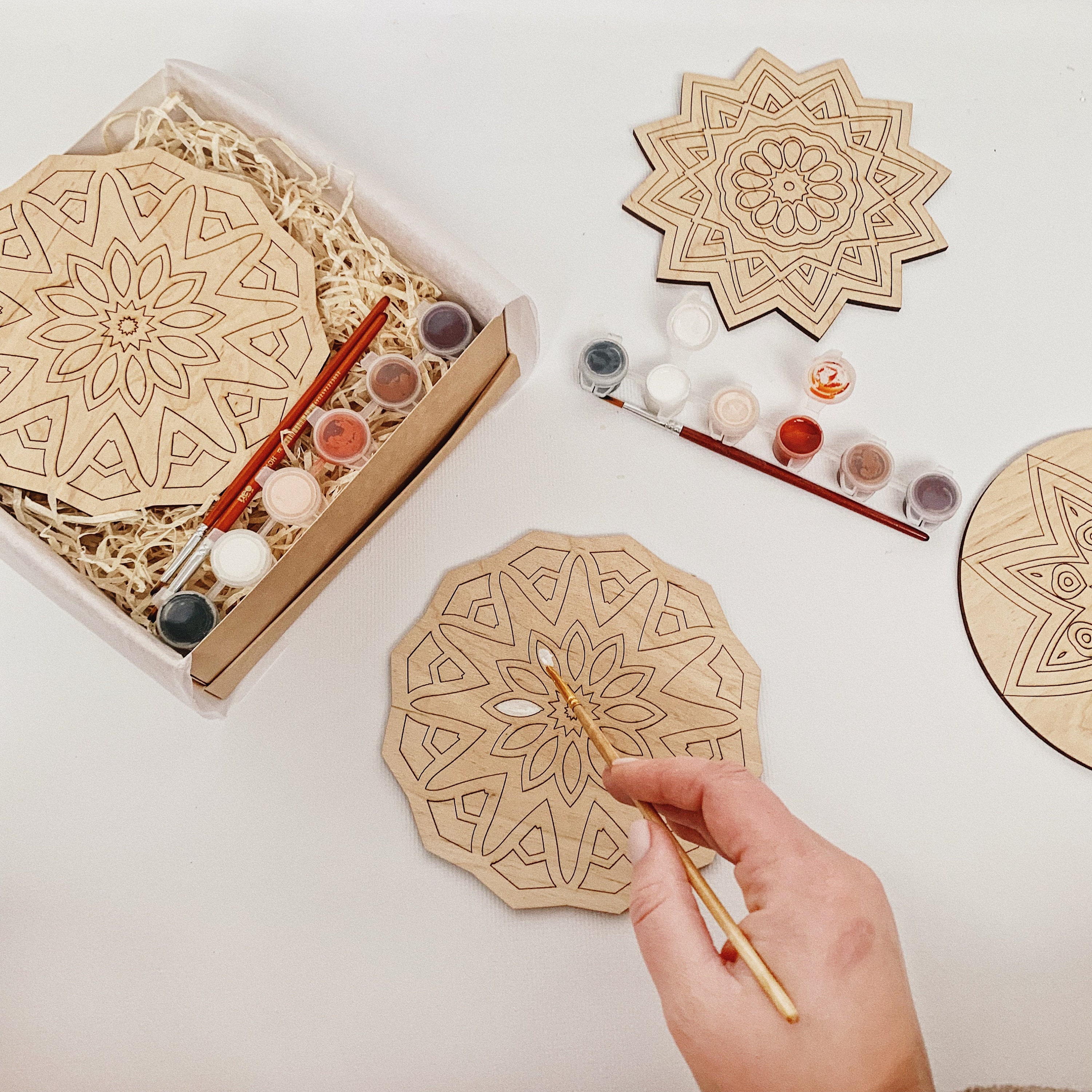 DIY Mandala Craft Kit, Mandala Layered Art Kit, DIY Paint Kit