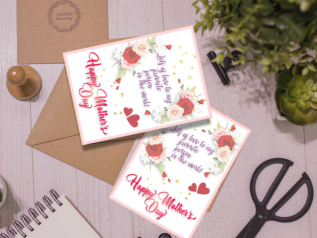 Mother's day Greeting card design for print and digital | Etsy