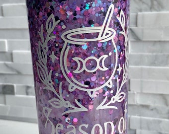 Season of the witch, purple, iridescent, 16oz BPA free Tumbler