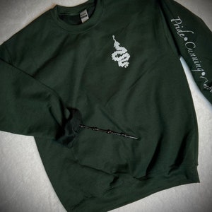 Green and Silver, Snake, Wizard house Unisex crewneck sweatshirt