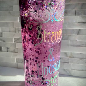 Strange & Unusual, Horror, Beetle Juice, Halloween, 16oz BPA free,Snow globe tumbler