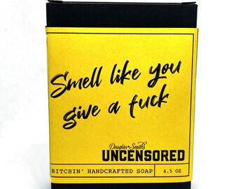 smell like you give a fuck, Cuss word soaps, Curse word soaps, Swear word soaps, Prank soap, Naughty Soap, Dirty gift exchange, Dirty soap