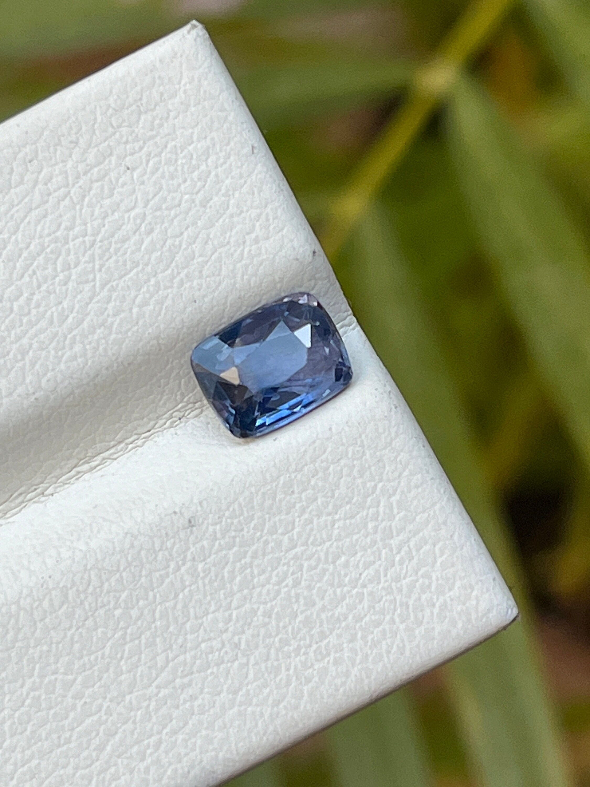 1.40ct, Natural Milky Blue Sapphire Gemstone, Natural Sapphire Cushion