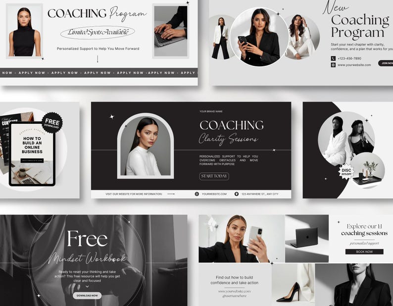 Coach Canva Template Bundle, Coaching Templates for Social Media and ...