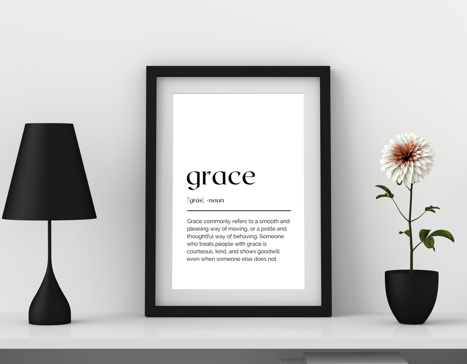 Grace Wall Decor Wall Art Grace Definition Printable Poster | Etsy