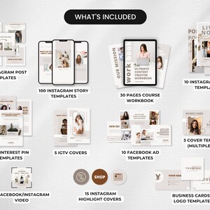 Ultimate Course Creator Social Media Templates Bundle Neutral What is Included Mockup DigiPax