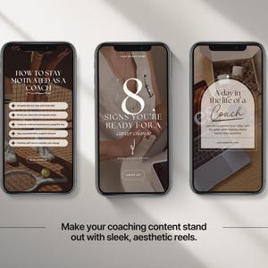 Coach Instagram Reels Templates, Canva Editable Reels for Coaches & Course Creators, Neutral Beige Aesthetic, Social Media Video Content image 4