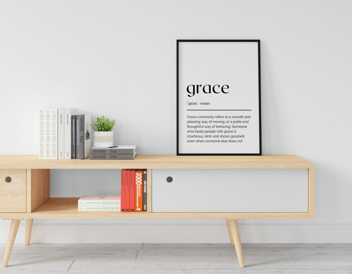 Grace Wall Decor Wall Art Grace Definition Printable Poster | Etsy