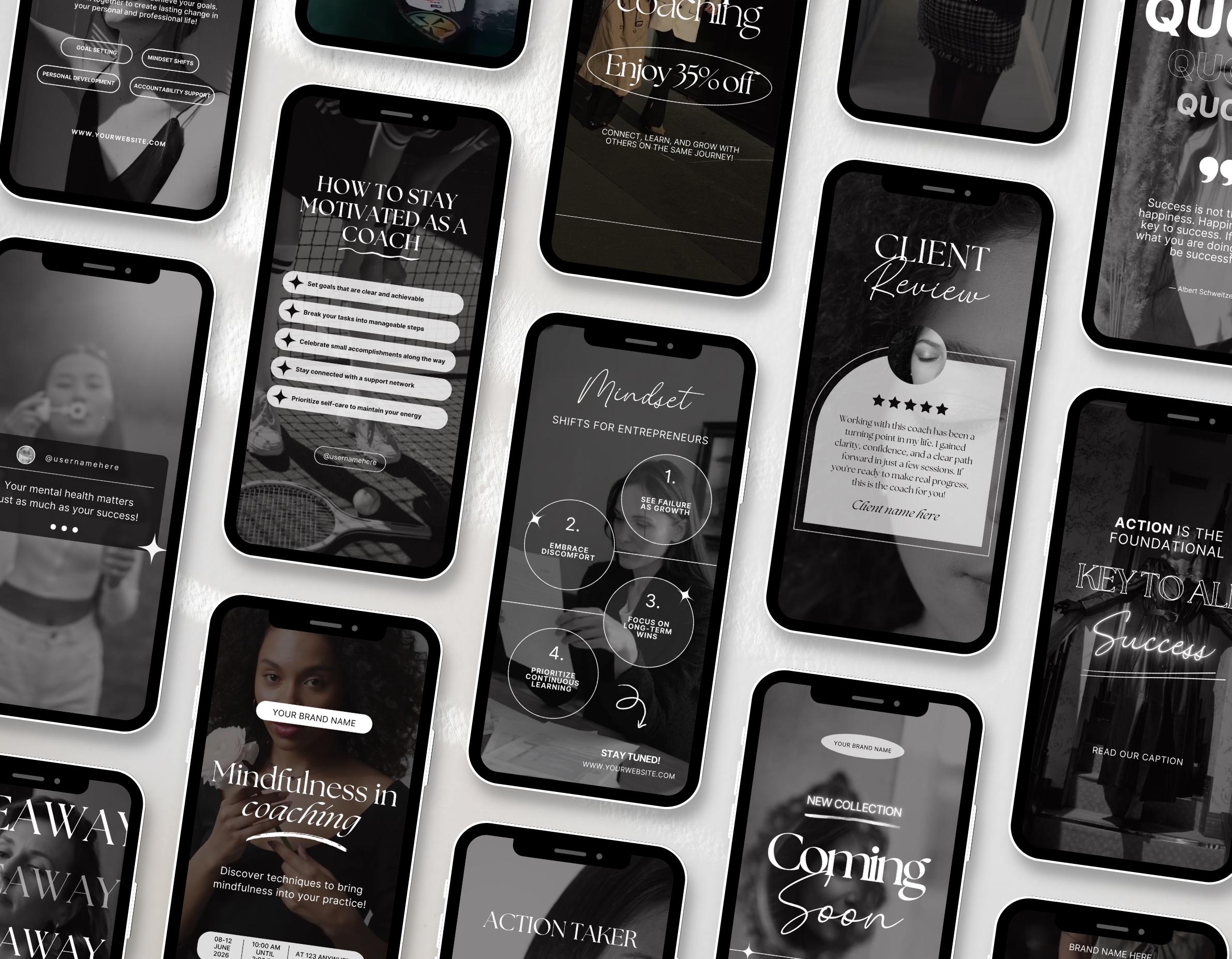 Coach Canva Template Bundle, Coaching Templates for Social Media and ...