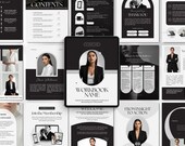 Coaching Ebook Template, Canva Editable Workbook for Course Creators, Lead Magnet Template, Black and White Coaching Workbook
