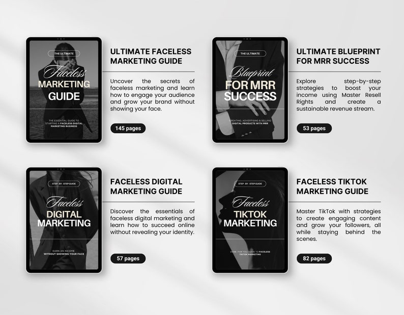 Ultimate Faceless Marketing Guide Templates Bundle With PLR & MRR ...