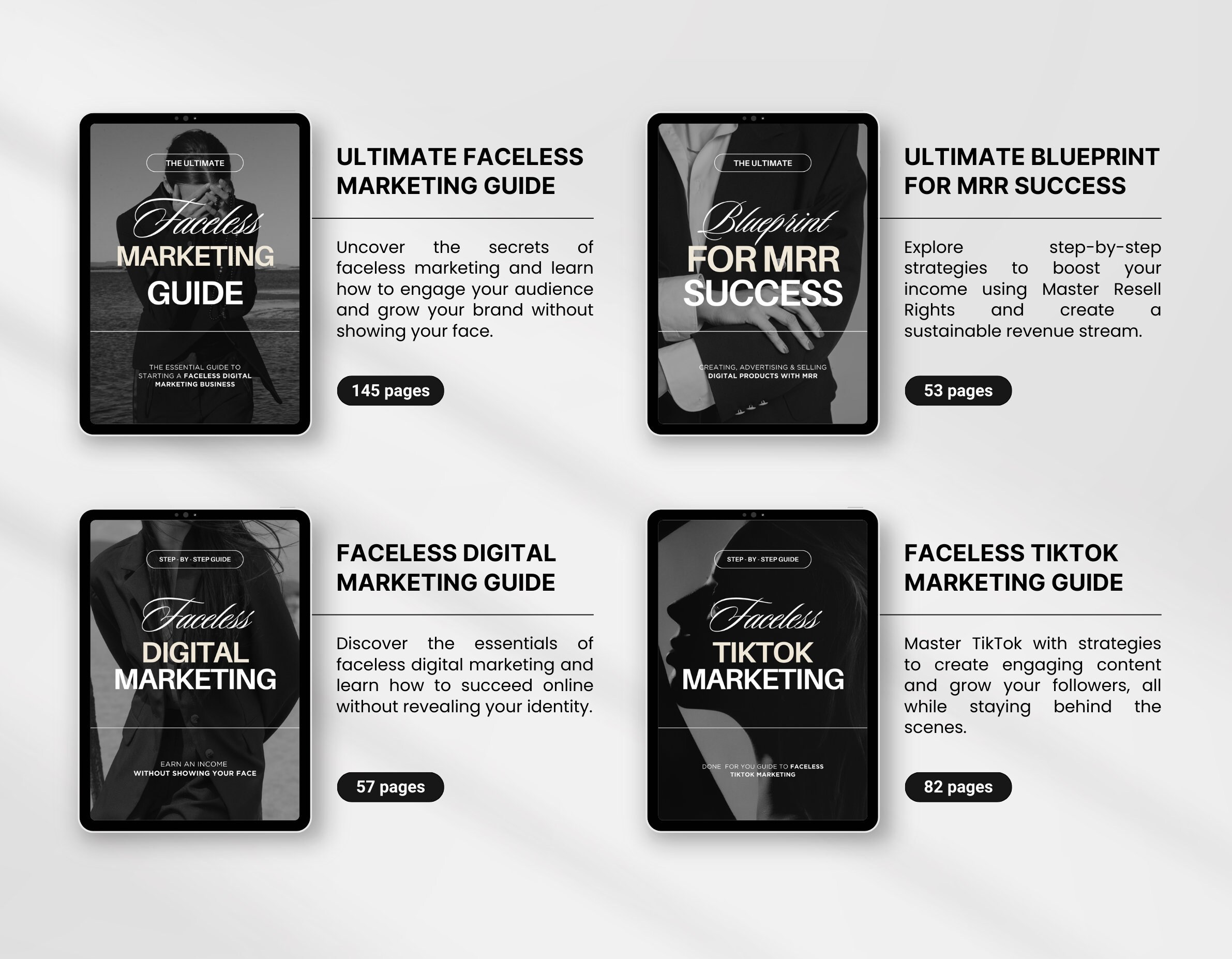 Ultimate Faceless Marketing Guide Templates Bundle With PLR & MRR ...