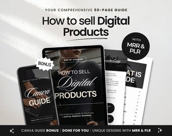 How to Sell Digital Products Guide with PLR & MRR, Selling Digital Products Guide, Make Money with Digital Products, Master Resell Rights