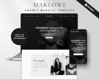 Showit Website Template for Coaches, Showit Website Template Photographer, Minimalist Website Template, Aesthetic Showit Website Theme Coach