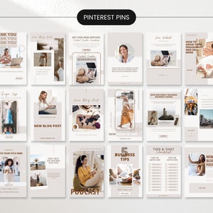 Course Creator Pinterest Pin Templates Neutral Mockup DigiPax