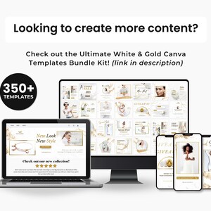 White & Gold Product Catalog Template Canva