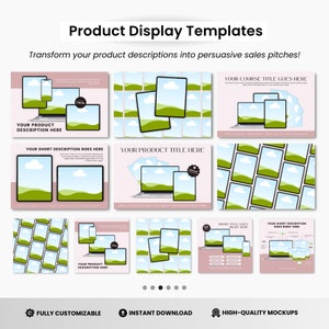 Digital Products Mockup Templates Bundle, Etsy Listing Template for ...