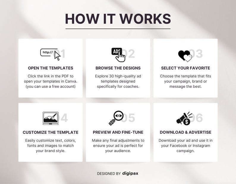Statische advertentiesjablonen voor coaches Canva, neutrale esthetische metaadvertenties voor coaches en makers van cursussen, bewerkbare Facebook- en Instagram-advertenties Marketingkit afbeelding 8