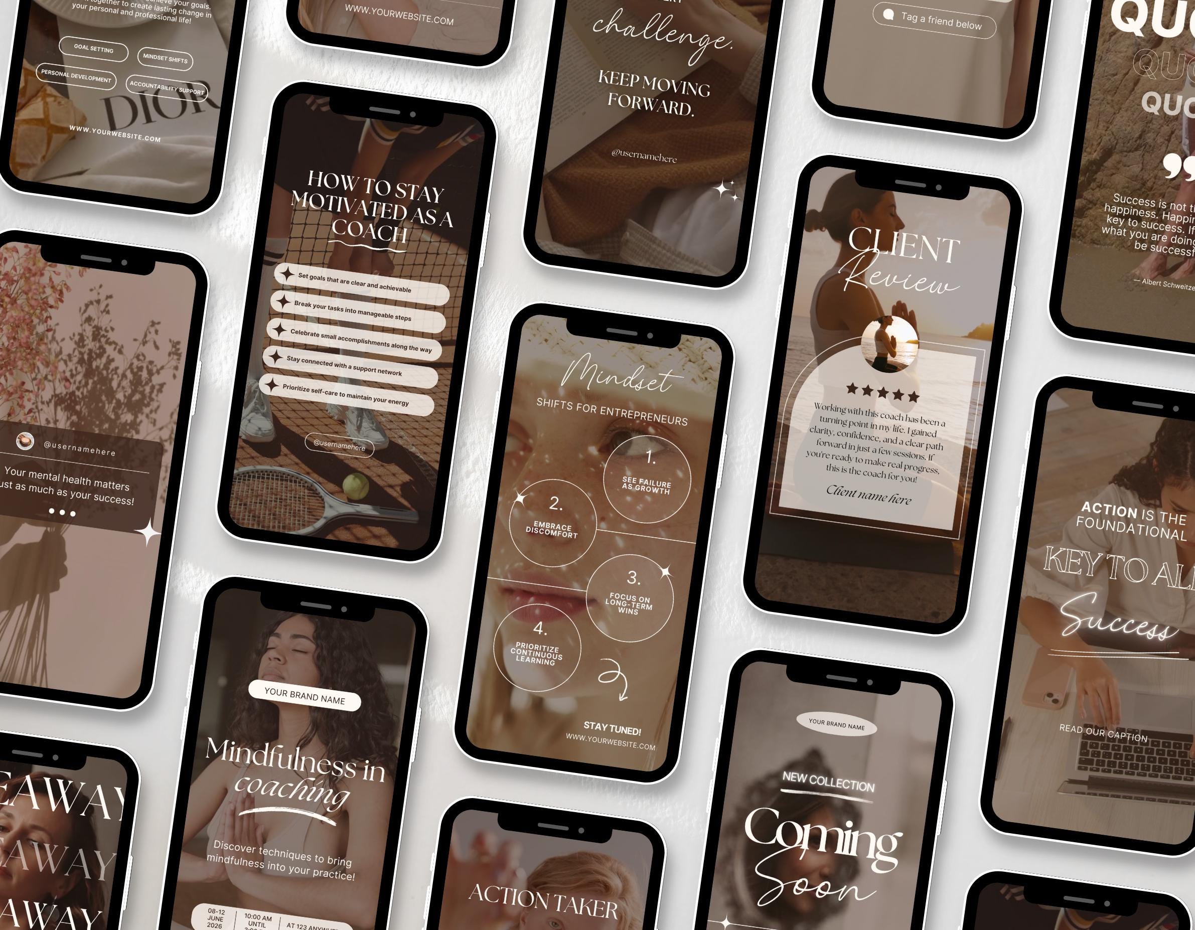 Coach Instagram Reels Templates, Canva Editable Reels for Coaches ...