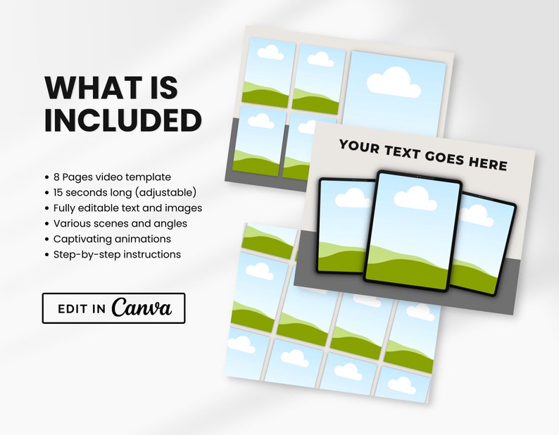 Etsy Printables Listing Video Template Canva Digital Listing - Etsy