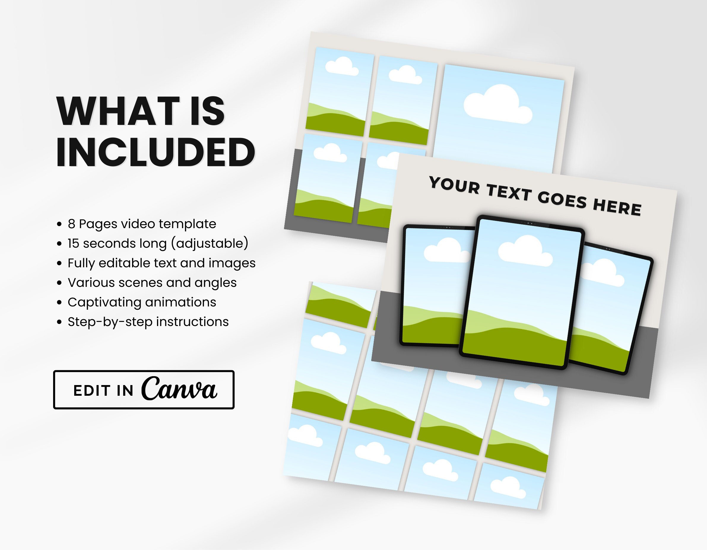 Etsy Printables Listing Video Template Canva Digital Listing - Etsy