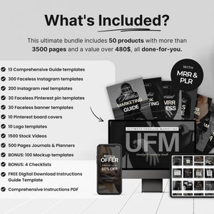 Ultimate Faceless Marketing Templates Bundle With PLR & MRR, Faceless ...