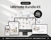 Ultimate Real Estate Marketing Templates Bundle Aesthetic, Real Estate Social Media Templates, Real Estate Canva Bundle, Realtor Bundle