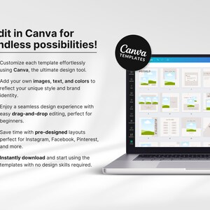 Ultimate Course Creator Social Media Templates Bundle Neutral Edit in Canva Mockup DigiPax