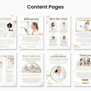 White & Gold Product Catalog Template Canva