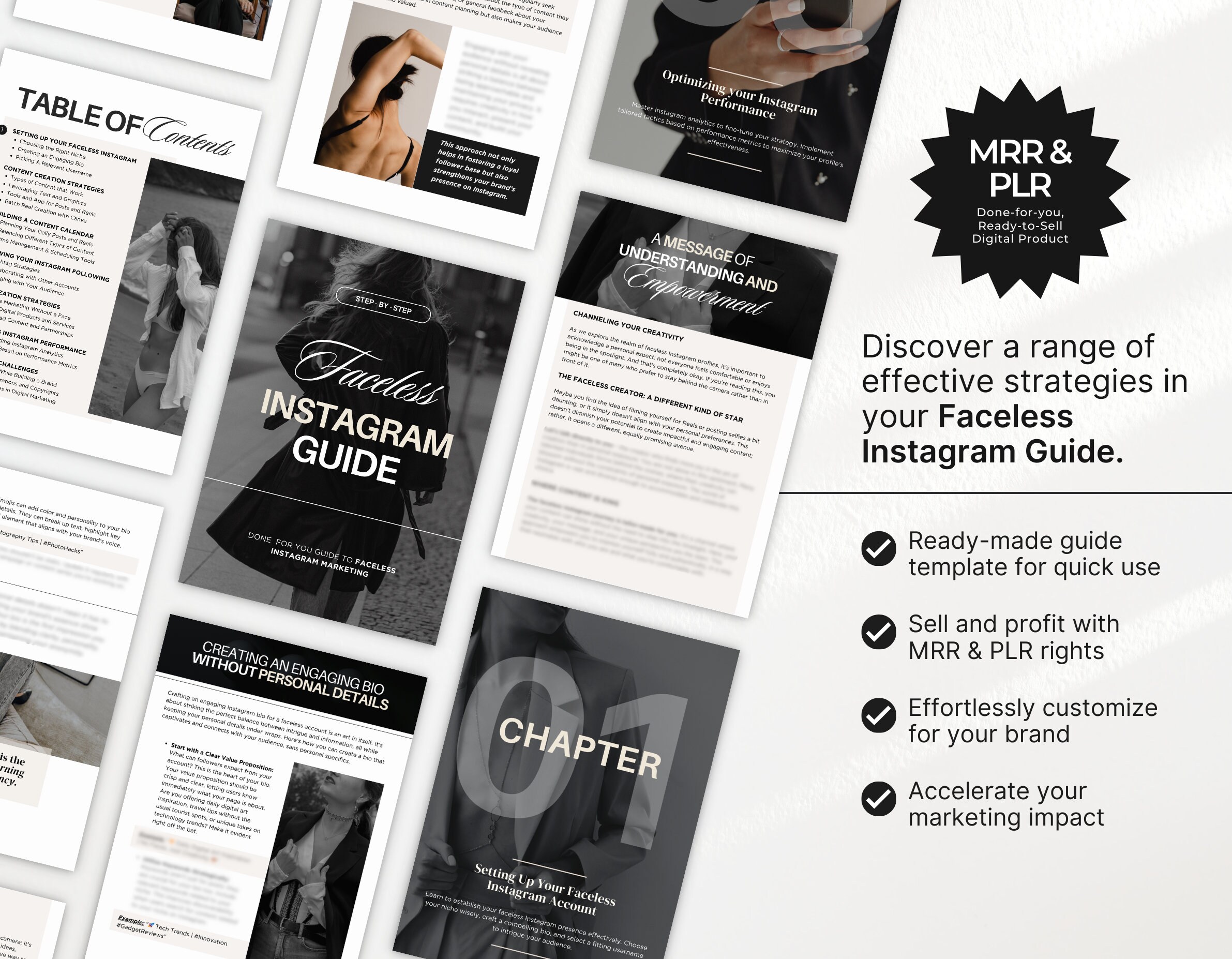 Faceless Instagram Guide With PLR MRR + Bonus 30 Days Viral Hooks ...